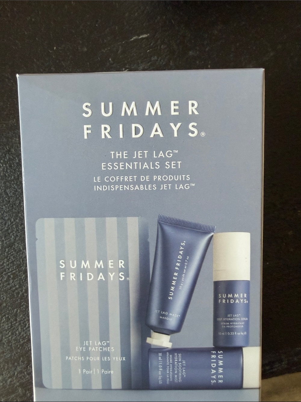 Summer Fridays Jet Lag Essentials Set - Blue and White nwt 4 pc set